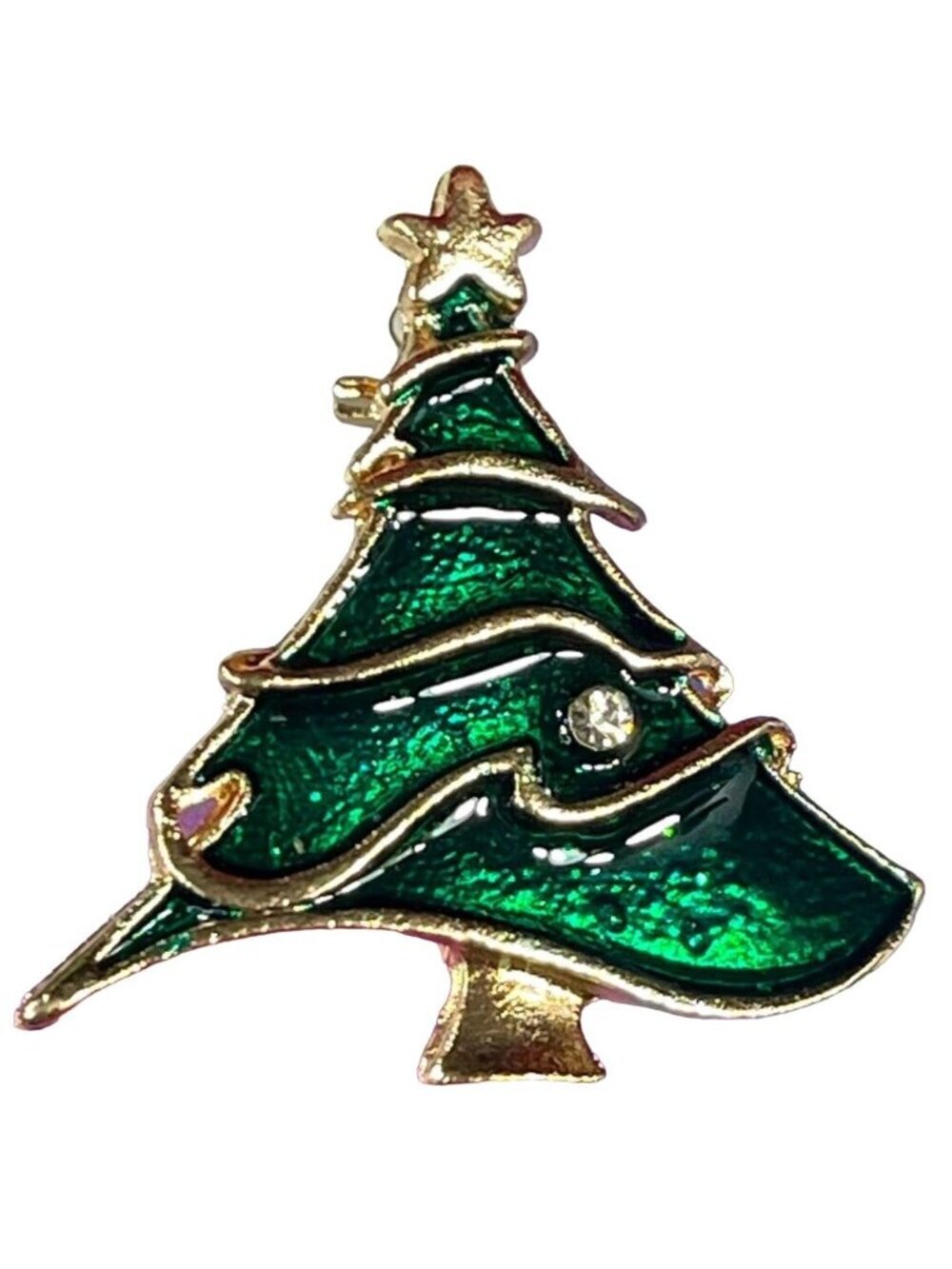 Christmas Tree Lapel Pin Gold Star Brooch Badge Pin Accessories Jewelry Gift